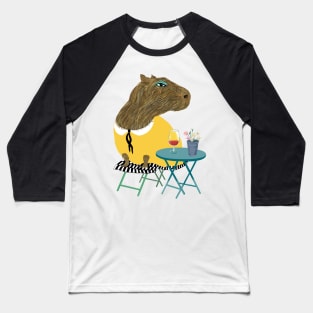 Capybara at the cafe Baseball T-Shirt